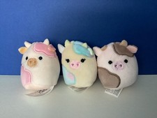 Squishville Squishmallows Mini figure 2” RARE cute Cow cows pink brown blue