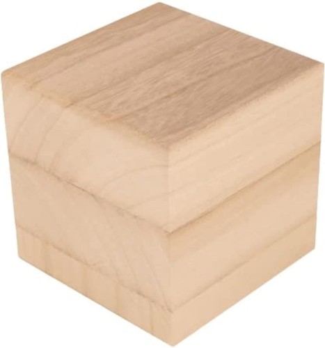 Artemio wooden cube - cube, 10x10x10cm