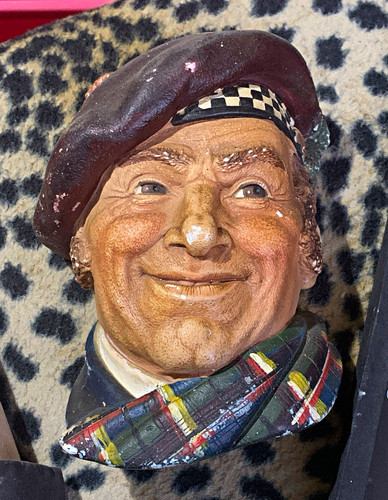 Scottish man head chalkware - scottish,