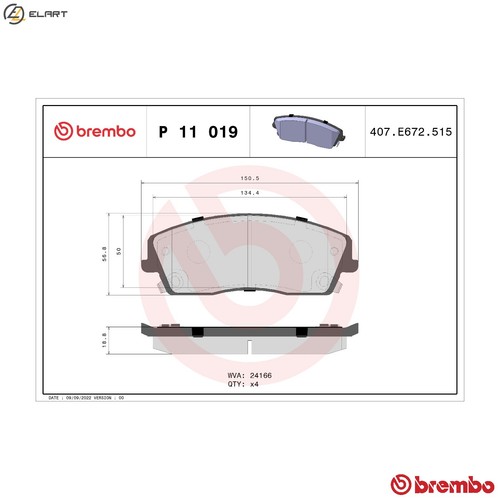 Brake pad set disc - pad,