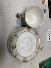 Denby Truffle 6 Cups And Saucers