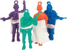 4x HAND-THROWING PARACHUTE ARMY MEN KIDS PLAY TOYS PARTY BAGS STOCKING FILLERS