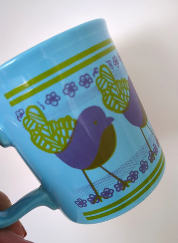 Vintage staffordshire mug - vintage, bird
