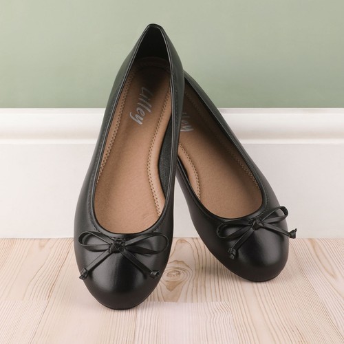 Womens black work ballerina - work,