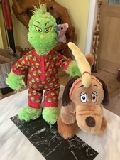 Build a Bear original Mr Grinch & Max with Original Grinch Sleeper "VGC"