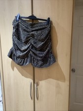 Zara Corduroy Leopard Print Mini Skirt. Size L. Worn Once