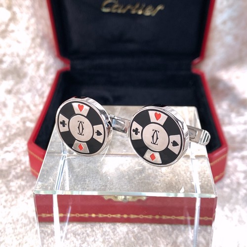 Cartier cufflinks rare - cufflinks, playing