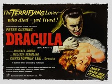 HORROR OF DRACULA 1958 UK Quad poster print 30x40" Hammer Christopher Lee