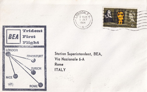 1st july 1964 bea trident - july,