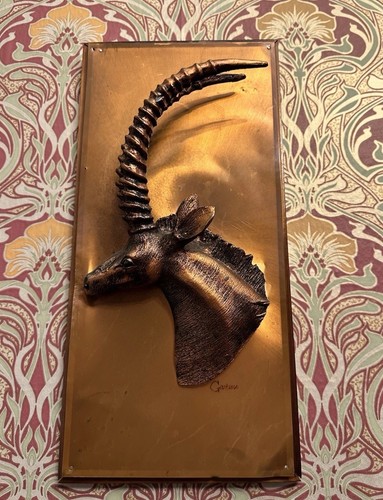 Copper plaque 42cm - plaque, african
