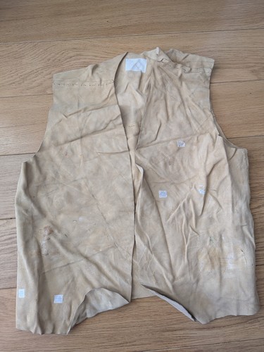 Vintage beige suede leather - vintage,