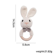 Wooden Rattle Baby Teether for