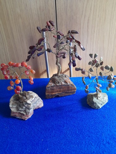 Vintage gemstone trees set - gemstone, 4