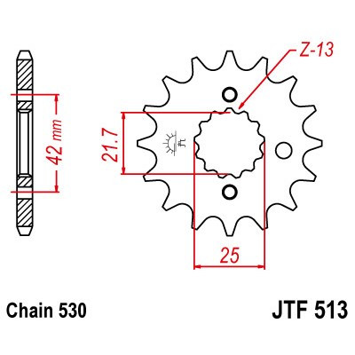 Sprockets rubber pinion - jt,