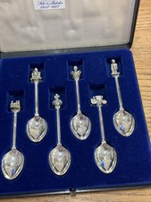 Queen Elizabeth II - 1977 Silver Jubilee Silver Plated Tea Spoon Set Of 6 Boxed