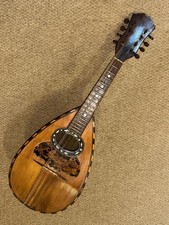 Antique Italian Fluted Bowl Back 8-String Mandolin - Faux Tortoiseshell & Inlay