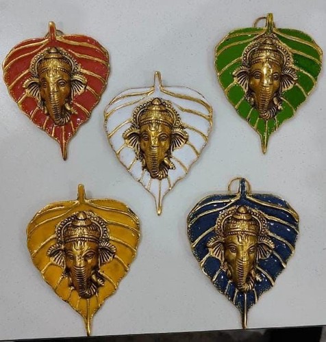 Metal ganesha hanging with - metal,