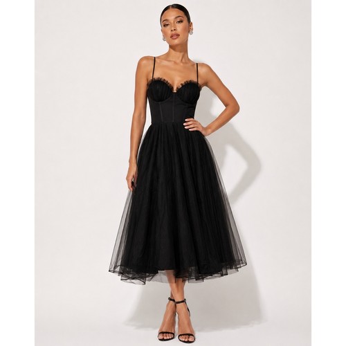 Angel biba black tulle - black, corset