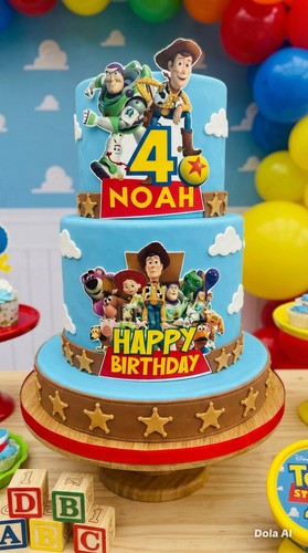 Toy story cake topper - story,
