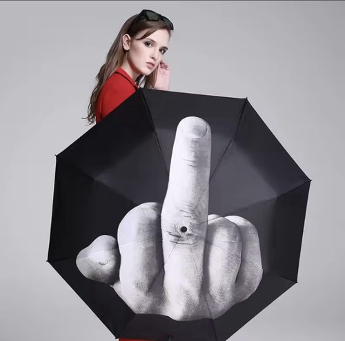 Funny umbrella middle finger - funny,