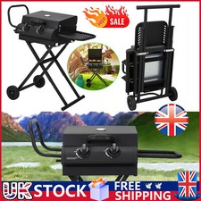 BBQ Barbecue Grill Portable Folding Charcoal Camping Outdoor Garden Travel Wheel
