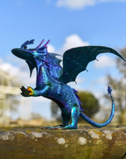 Blue Metal Baby Dragon Garden