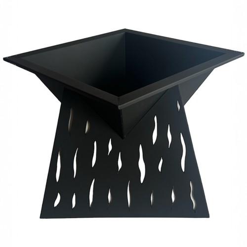 Black fire pit with - fire,