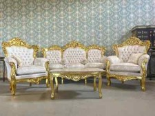Rococo Louis XV Sofa Set Ivory
