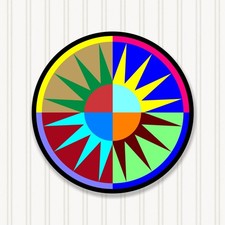 Round Barn Quilt, 6 Sizes