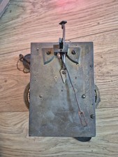 Antique Brass Longcase 8 Day Clock Movement Bell Stand Hammer Wheels 12x18cm T19
