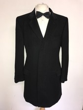 CROMBIE - Mens Long BLACK WOOL
