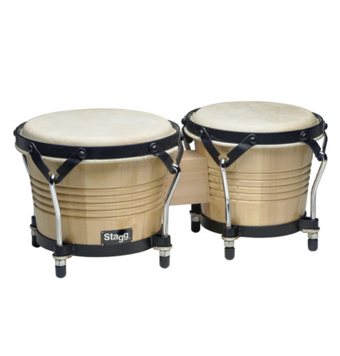 Stagg latin wood bongo set - wood,