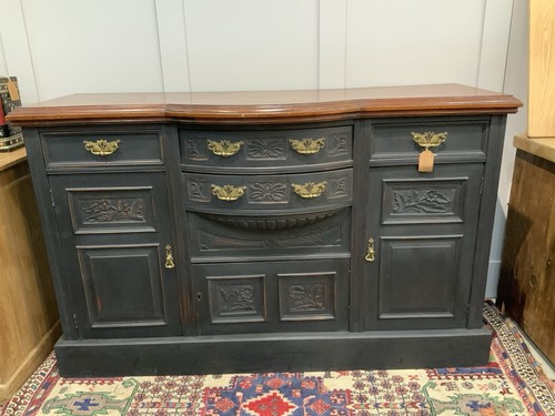 Edwardian antique breakfront - edwardian,
