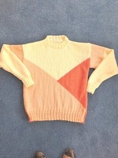 New Hand Made  knitted Ladies Jumper size 10-12 - Caron Simply Soft Yarn