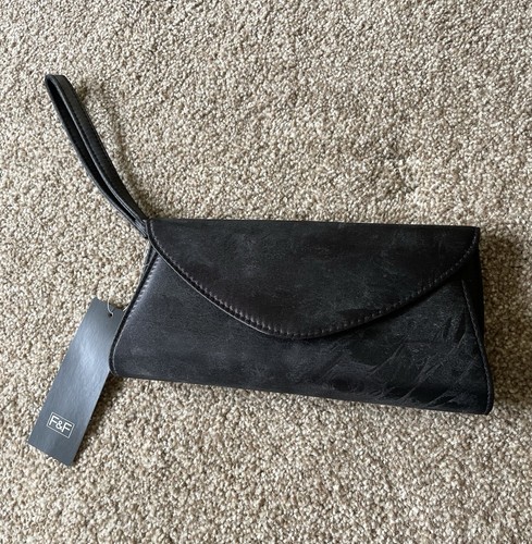 Ladies black clutch bag - clutch,