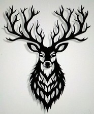 STAG HEAD METAL WALL ART