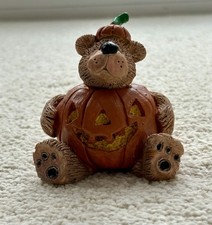 Russ Witch’s Brew Crew Halloween Bear Pumpkin Figure By Kathleen Kelly Resin