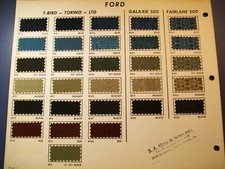 1968 Ford Mercury Mustang Torino LTD Cougar Cyclone car auto upholstery samples