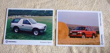 Vauxhall Frontera Sport 1991 & Estate 1996 Press Photos x 2