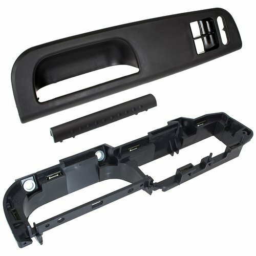 Black piece door handle - black, 2-piece