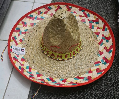 New straw sombrero hat - new,
