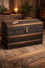 Antique Dome Top Steamer Trunk