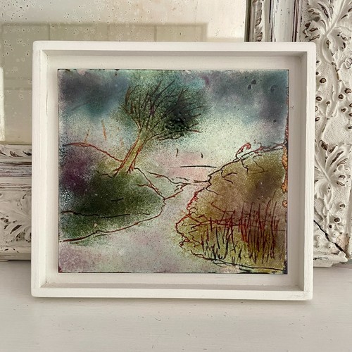 Framed enamel copper - framed,