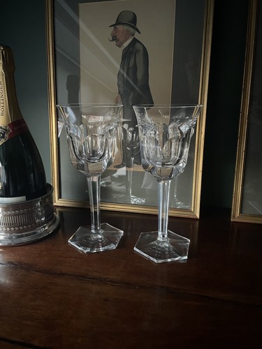 Moser pair water goblet - moser,