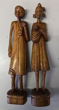 Pair of Wooden African Style