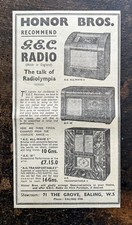Honor Brothers Ealing - G.E.C. Radios - 1937 Cutting 428