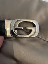 Mans Gucci Belt Black Leather