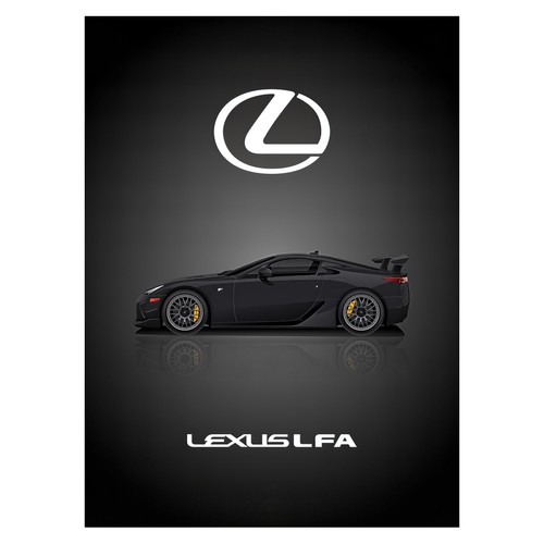 Lexus lfa car poster sleek - car,