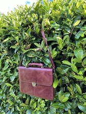 Ladies Conker Brown Leather Briefcase/Folio/Document Case