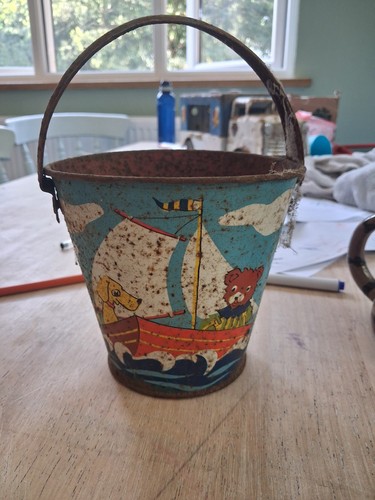 Children seaside tin pail - children's,